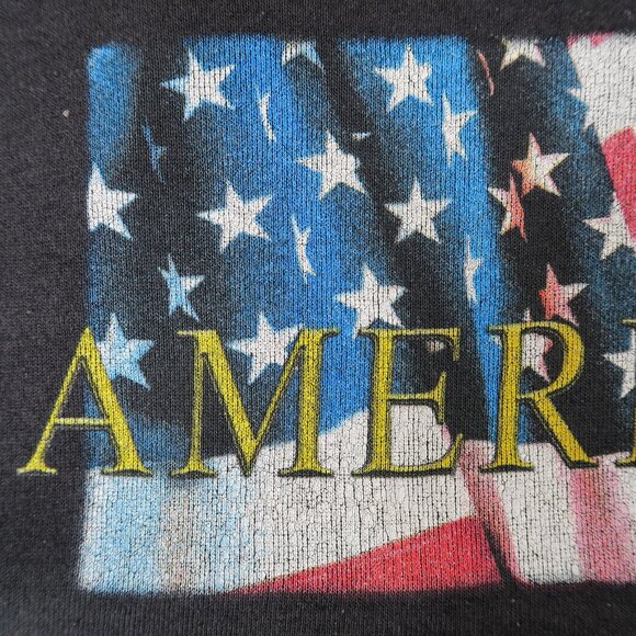 Vintage 90s Tultex American Flag Sweatshirt - Picture 3 of 8